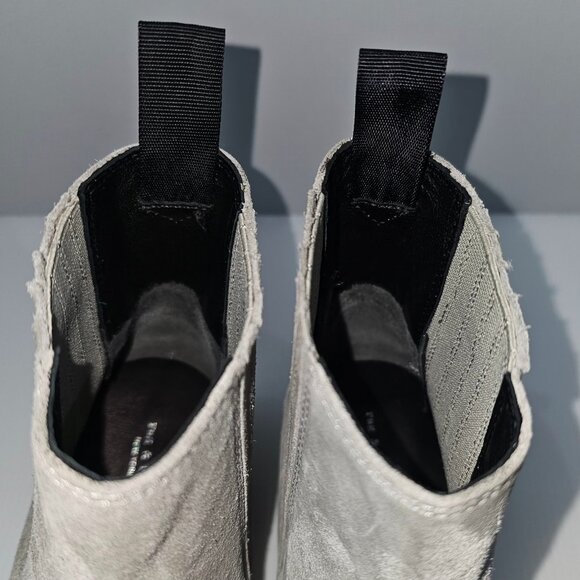 NEW Rag & Bone Rover Ankle Boot Womens EU 40 Cemento Gray Suede Chelsea Designer - Picture 8 of 14